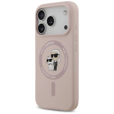 2. Karl Lagerfeld Silikon Karl&Choupette Ring MagSafe Case für iPhone 17 Pro - Pink