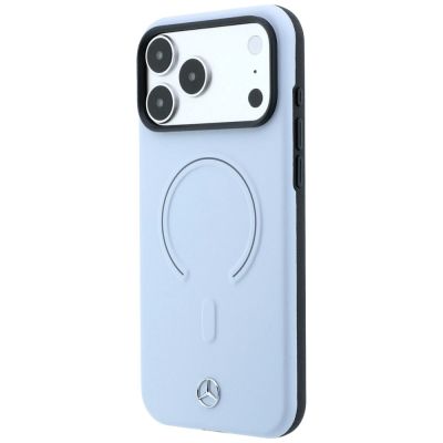 2. Mercedes Leder-3D-MagSafe-Hülle für iPhone 18 Pro Max / 17 Pro Max – Blau