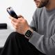 7. Tech-Protect Stainless Armband für Apple Watch 44 / 45 / 46 / 49 mm – silber-orange