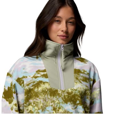 4. Columbia Sequoia Grove bedrucktes Fleece-Oberteil mit halbem Reißverschluss 2136204775 Mehrfarbig L