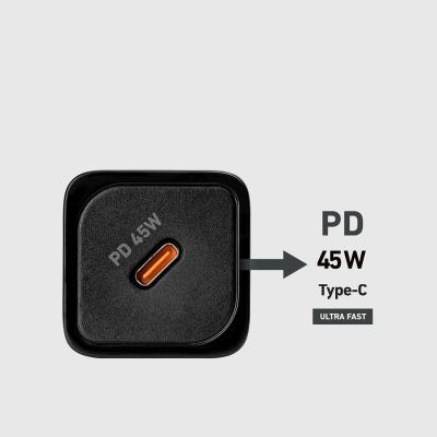 11. SBS TETRGAN1C45W 45-W-GaN-USB-C-Wandladegerät mit Power Delivery – Schwarz
