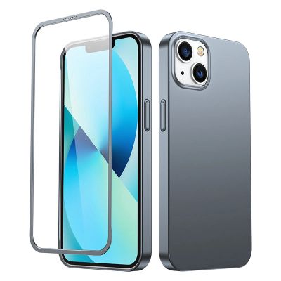 Joyroom 360 Full Case Cover für iPhone 13 Back & Front Cover + Tempered Glass Grau (JR-BP927 Anlauffarben)