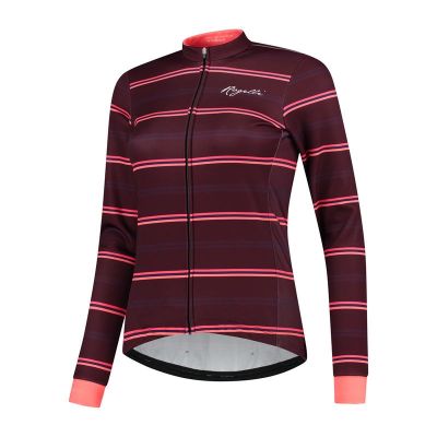 Rogelli Damen-Winterjacke STRIPE bordeauxrot M
