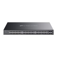 TP-Link Omada SG2452LP Netzwerk-Switch, Managed L2/L2+ Gigabit Ethernet (10/100/1000) mit PoE-Unterstützung, 1 HE, Schwarz
