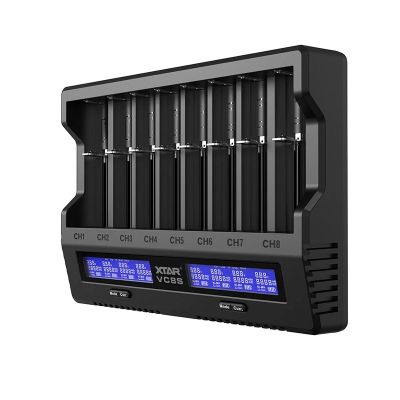 6. XTAR Ladegerät für zylindrische Li-Ion- und NiMH-Akkus VC8S