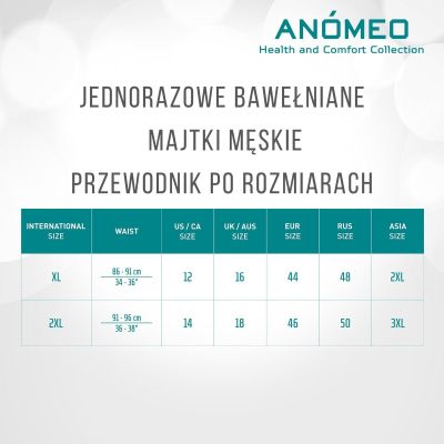 5. ANOMEO Einweg-Unterwäsche für Herren (Baumwolle) XL – 6 Stück