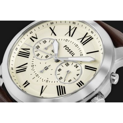 4. FOSSIL Grant Herrenuhr aus Leder FS4735 + Box