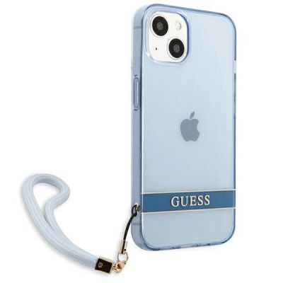 4. Guess GUHCP13MHTSGSB iPhone 13 6.1 "blau / blau Hardcase Translucent Stap