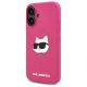 2. Karl Lagerfeld Silikon-MagSafe-Hülle mit Choupette-Kopf-Aufdruck für iPhone 16 – Fuchsia