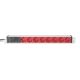 2. Digitus PDU 19" Rackmount-Steckdosenleiste, 8 rote Schuko-Steckdosen, 2,0 m, 1 C14-Stecker, 10 A, Aluminiumprofil
