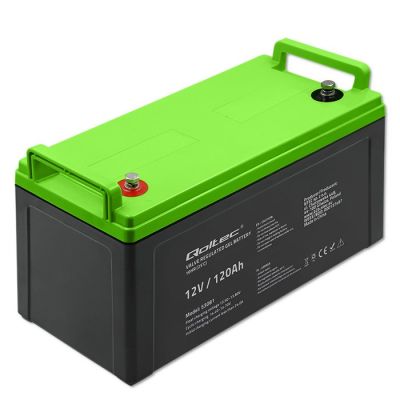 Qoltec Gel-Batterie | 12 V | 120 Ah | Gel | 34,8 kg