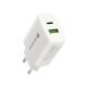 EVERACTIVE NETZLADEGERÄT MIT 1 X USB QUICK CHARGE 3.0 UND 1 X USB-C PD PPS 25 W, WEISS, SC-370Q
