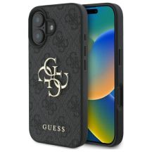 Guess 4G Big Logo Hülle für iPhone 16 Plus – Schwarz