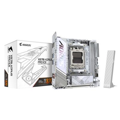 7. Gigabyte X870I AORUS PRO ICE Motherboard (X870, AM5, mITX, DDR5)