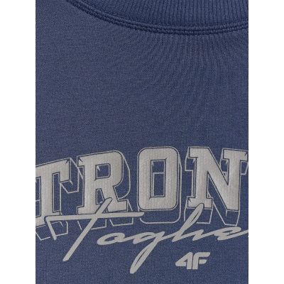 9. Lockerer Jungen-Sweatshirt ohne Kapuze 4F 4FJRSS26TSWSM2635-31S