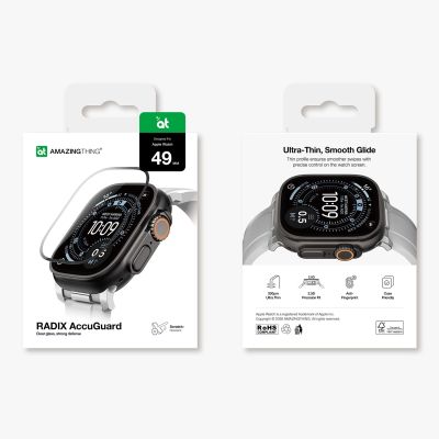 10. AmazingThing Radix Glas-Displayschutzfolie für Apple Watch Ultra 3 49 mm