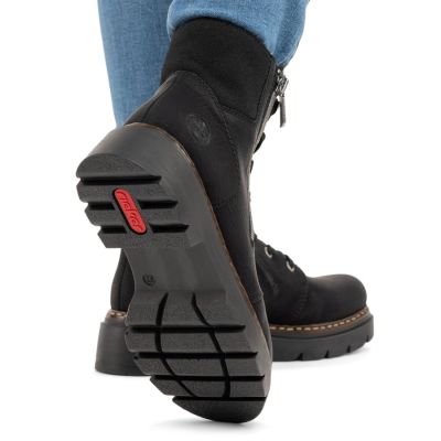 7. Bequeme Damen-Trekkingschuhe in Schwarz Rieker 76720-00