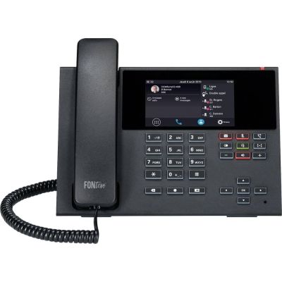 4. Auerswald COMfortel D-400 VoIP-Telefon mit Anruferkennung/Anklopfen – SIP, RTP, SRTP, SIPS – 6 Leitungen
