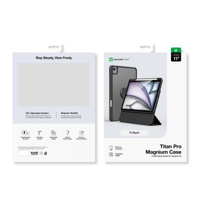 6. AmazingThing Titan Pro Mag Hülle für iPad Air 11" M3/M4 (2025/2026) - Schwarz