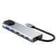 4. Tech-Protect HB02 HUB Adapter 6in1 USB-C + USB2.0 + USB3.0 + HDMI 4K 30Hz + RJ45 + PD100W - grau