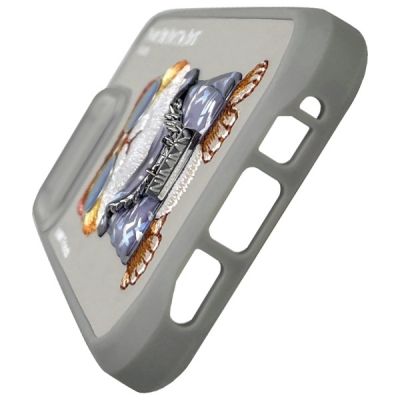 6. Nimmy Glasses Cool Cat Case für iPhone 15 Pro - Grau