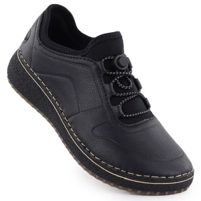 Rieker 50960-00 Damen-Lederschuhe mit hohem Absatz, schwarz