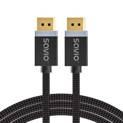 SAVIO KABEL DISPLAYPORT M - DISPLAYPORT M, V1.4, 3M, SCHWARZ, CL-176
