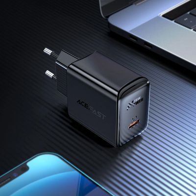 3. Acefast schnelles USB Typ C 20W Power Delivery Ladegerät schwarz (A1 EU schwarz)