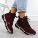 5. Bordeauxfarbene Damen-Wildlederstiefeletten Rieker 45960-35