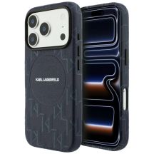 Karl Lagerfeld Monogram Logo MagSafe Hülle für iPhone 17 Pro - Blau