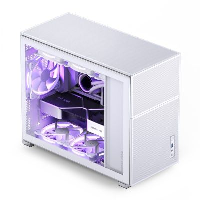 Jonsbo D31 MESH Micro-ATX-Gehäuse, gehärtetes Glas – Weiß
