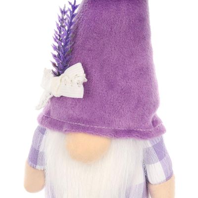 4. Lavendelfarbener Gartenzwerg, 20 cm, Frühlingsdekoration