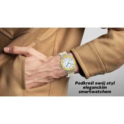 8. GRAVITY GT16-2 Schwarze Herren-Smartwatch mit schwarzem Armband