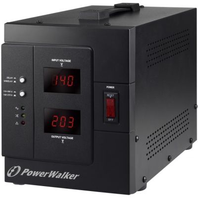 5. PowerWalker AVR 3000 SIV FR Spannungsregler, 1 x Netzsteckdose 110–280 V, Schwarz