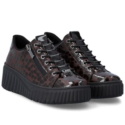 4. Damen-Sneaker aus Lackleder, Krokodilbraun, Rieker N2555-25