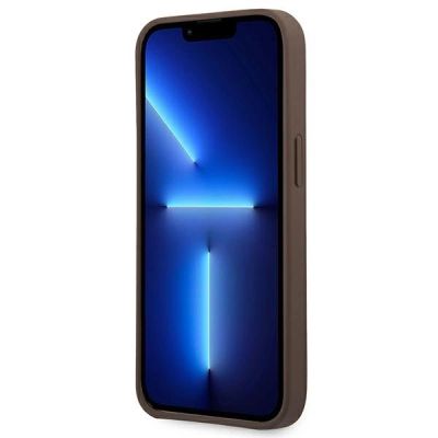 5. Guess 4G Big Metal Logo Case für iPhone 14 Pro - Braun