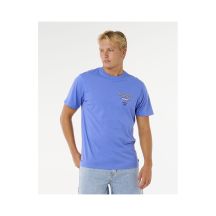 Herren RIP CURL Fade Out Icon T-Shirt Blau