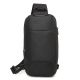 3. Wozinsky Premium Einschultriger Anti-Diebstahl City-Rucksack mit Organizer und USB - Schwarz
