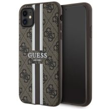 Guess 4G MagSafe-Hülle mit Printstreifen für iPhone 11 / XR – Braun