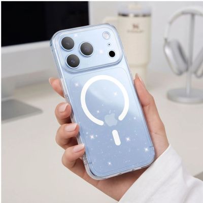 7. Tech-Protect FlexAir MagSafe iPhone 17 Pro / 18 Pro Hülle – Transparenter Glitzer