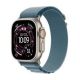Apple Watch Ultra 3 GPS + Cellular 49 mm Gehäuse aus natürlichem Titan mit hellblauem Alpine Loop - Medium