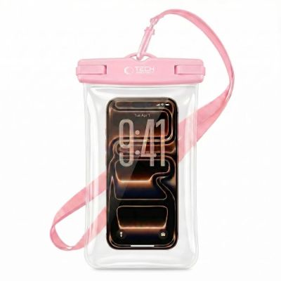 7. Tech-Protect Waterproof Case UWC7 wasserdichte Abdeckung für Geräte bis 6,9 Zoll – Pink