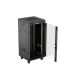 18. LANBERG Standschrank 19" 24U 600x600 Schwarze Glastür LCD (Flatpack) V2