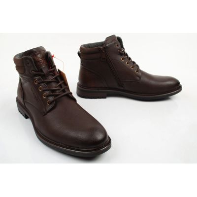 7. Wrangler Herrenschuhe George Stiefeletten, braune Stiefeletten mit Reißverschluss