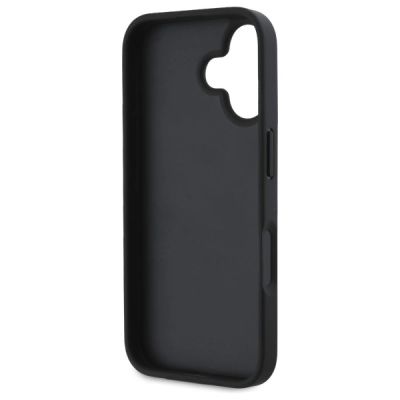 7. DKNY Texture Pattern Tonal Stripe Hülle für iPhone 16 – Schwarz