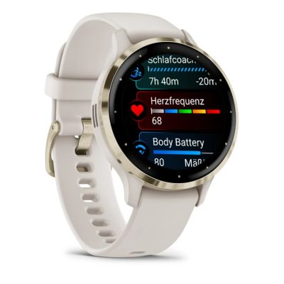 3. Garmin Venu 3S 3,05 cm (1,2") AMOLED-Display, 41 mm, digitaler Touchscreen (390 x 390 Pixel), Gold/Elfenbein, WLAN, GPS