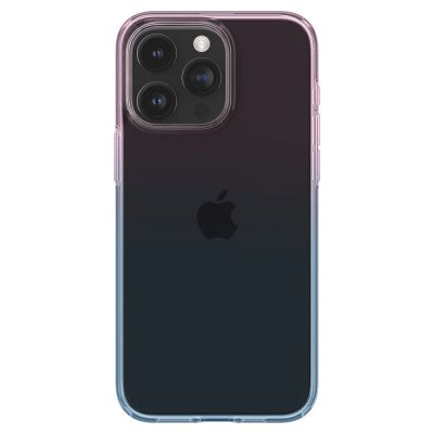3. Spigen Liquid Crystal Hülle für iPhone 15 Pro – Rosa und Blau