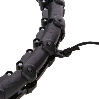 11. Hula Hop Set HHW11 SCHWARZ mit Nieten und Gewicht + BR163 SCHWARZER HMS-Gürtel in Übergröße