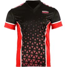 MASTERS "COMBAT JUNIOR" Pointfighting-Shirt mit V-Ausschnitt, schwarz und rot (WAKO-ZERTIFIZIERT)
