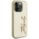 4. Karl Lagerfeld Wrinkled Metal Signature iPhone 15 Pro Max Hülle - Gold
